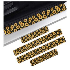 Sunflower Car Door Sill Protectors